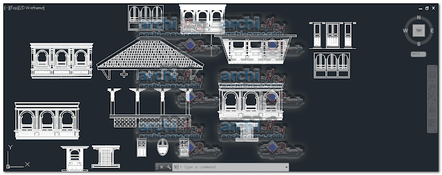 Eastern facade carvings traditional are elements dwg   