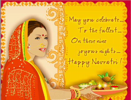 May you celebrate...  to the fullest .... on there nine joyous nights... Happy Navratri !