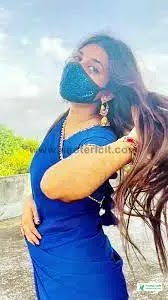 Blue saree wearing pic with face covered - blue saree wearing pic, photo, picture - blue saree design and price - blue saree pic - NeotericIT.com - Image no 6