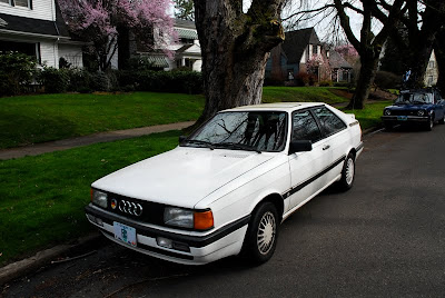 Old Parked Cars.: 1985 Audi Coupe GT.