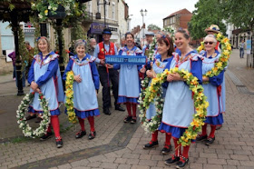 Picture: Some of those who took part in the annual Blessing of the Pumps ceremony in Brigg town centre where two of the old cast iron water suppliers have been preserved - see Nigel Fisher's Brigg Blog