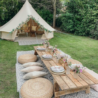 Bohemian camping tent