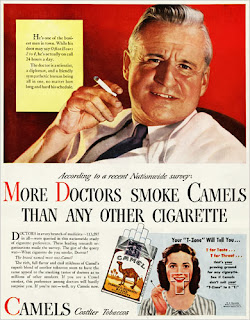 Historic Camel cigarette advertisement doctor promotes smoking More Doctors prefer Camels 