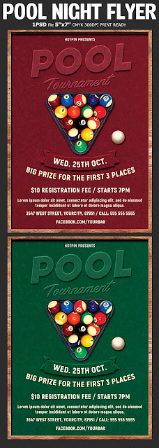  Pool Tournament Flyer Template