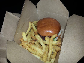 All boxed up - Honest veggie fritter with rosemary salted fries