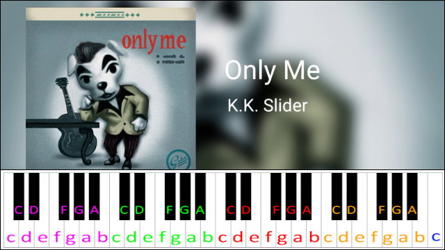 Only Me - KK Slider (Animal Crossing) Piano / Keyboard Easy Letter Notes for Beginners