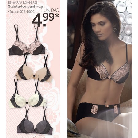 sujetador push up Esmara Lingerie Lidl tallas