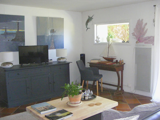 Holiday cottage desk. Charente-Maritime. France. Photo by Loire Valley Time Travel.