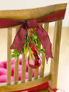 Navidad, decoración de Sillas