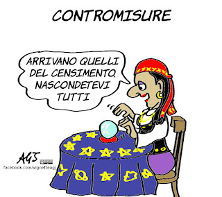 rom, zingari, censimento, salvini, indovini, vignetta, satira