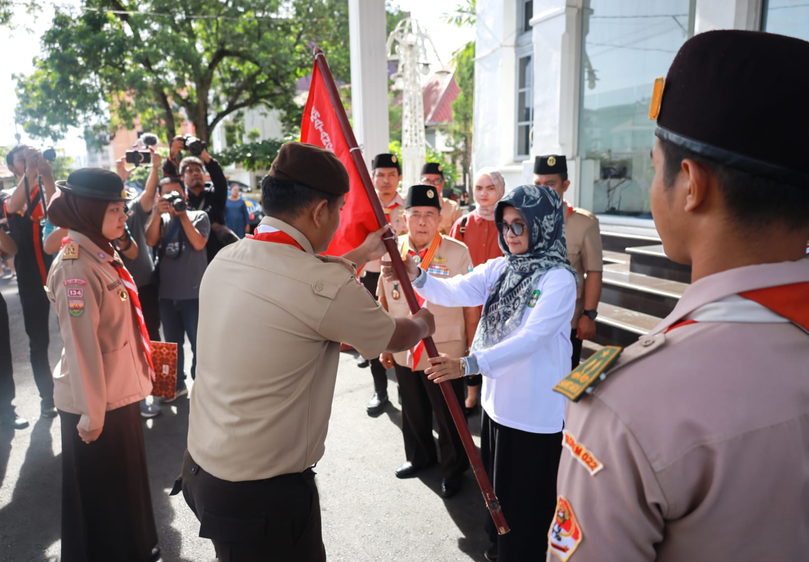 47 Pramuka Pematang Siantar ikuti Raimuna di Langkat, Ini Pesan Wali Kota