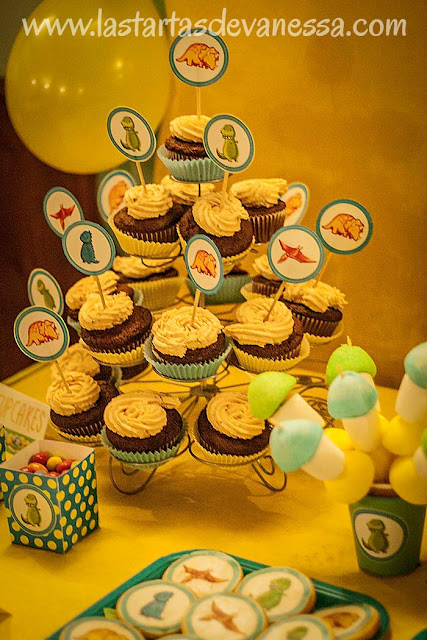 Cupcakes fiesta dinosaurios