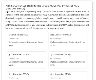 MSBTE MCQ Question Bank 2020 | Computer Engineering Group (Guide)