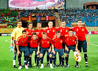 SELECCIÓN DE ESPAÑA SUB 20 - Temporada 2009-10 - Sergio Asenjo, Dani Parejo, Emilio Nsue, Fontás, Marcos Gullón y Botía; José Ángel, Jordi Alba, Aarón Ñíguez, Fran Mérida y Azpilicueta - TAHITÍ sub20 0, ESPAÑA Sub20 8 (Aarón Ñíguez 2, Nsue 2, Fran Mérida, Kike 2 y Ander Herrera) - 25/09/2009 - Campeonato del Mundo Sub20 Egipto 2009, fase de grupos - El Cairo, Egipto, estadio Al Salam