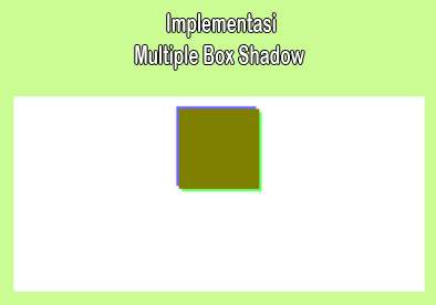 Implementasi penggunaan multiple box shadow pada elemen html