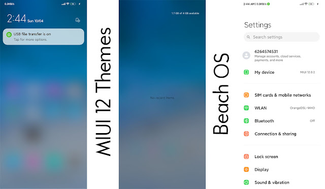 preview of Beach OS MIUI 12 Theme