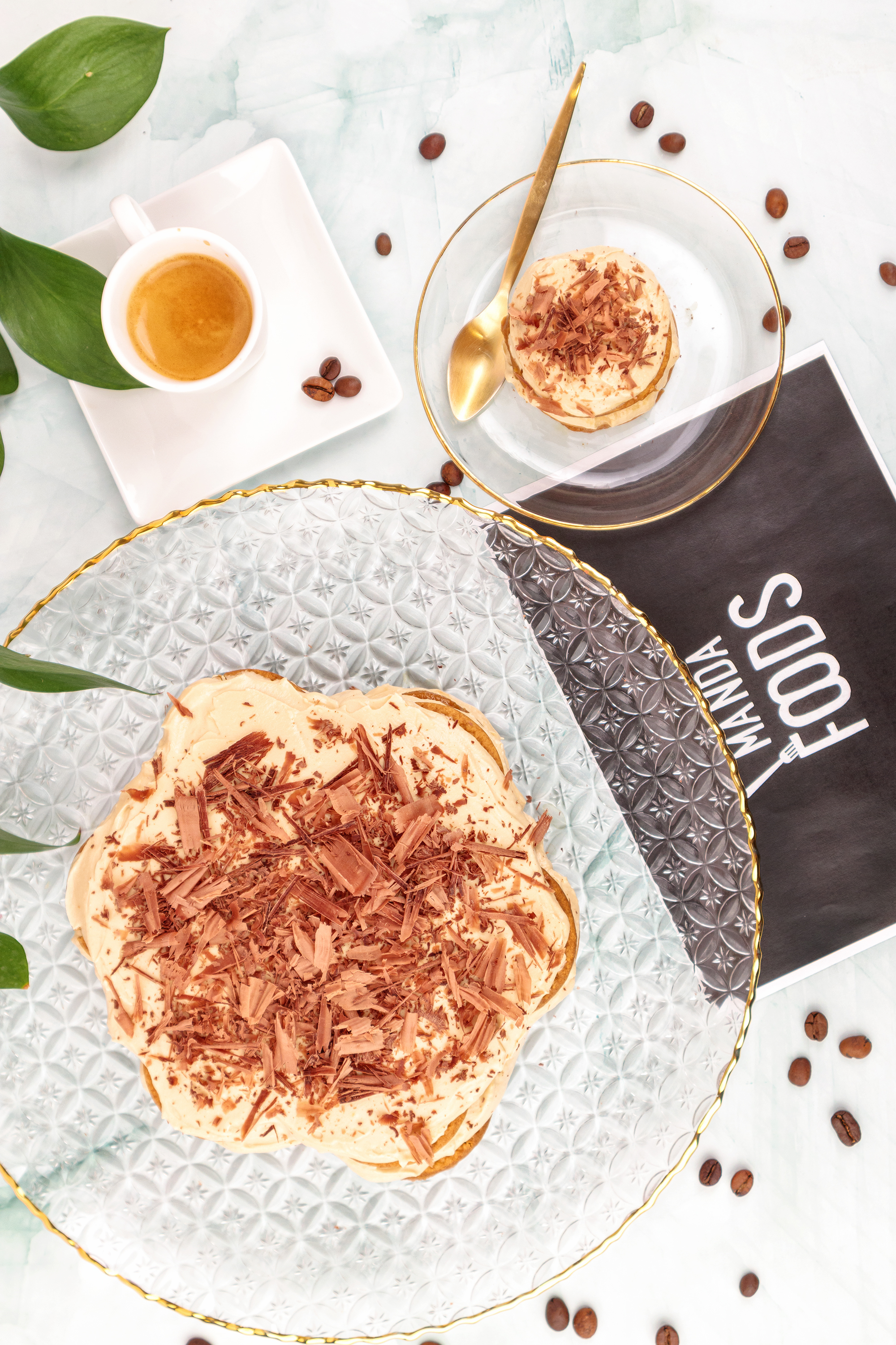 Bolo de Bolacha de Café, Doce de Leite e Chocolate