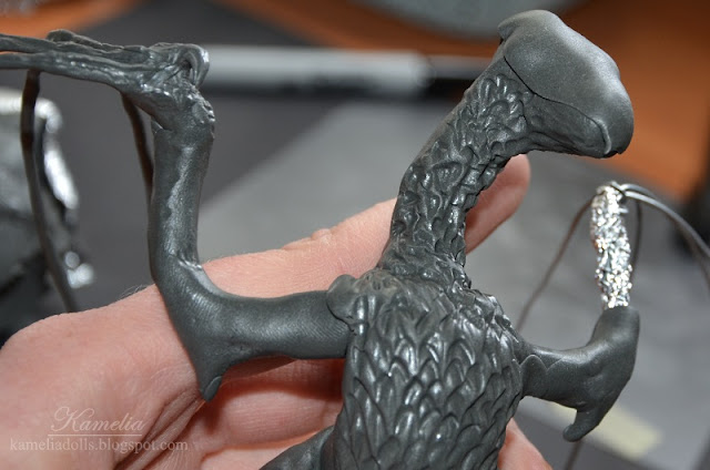 Handmade modeline clay dragon