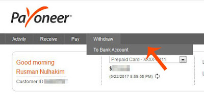 Cara Withdraw Saldo Payoneer ke Bank Lokal Mau Tau? Cara Withdraw Saldo Payoneer Ke Bank Lokal - Terbaru