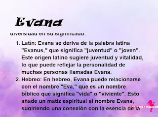 significado del nombre Evana