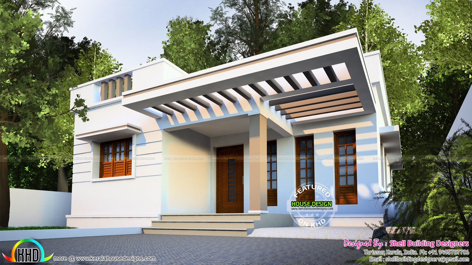  900  sq  ft  2 bedroom single floor home  Kerala home  design 