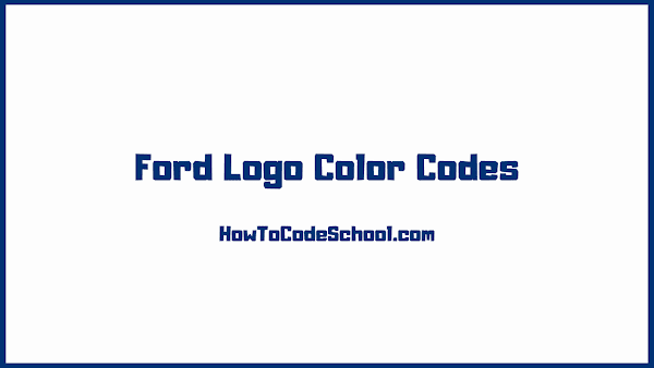 Ford Logo Color Codes