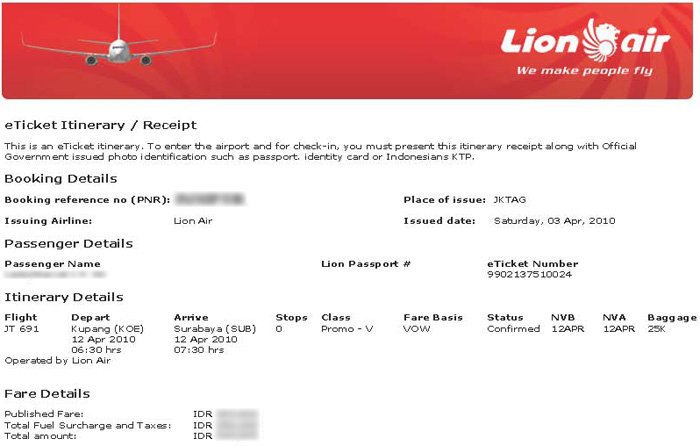 Tiket Maskapai Penerbangan Tiket Pesawat Lion Air 