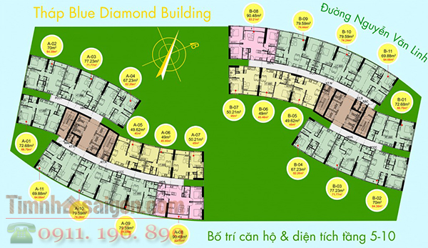Tháp Blue Diamond Quận 7- Dự án sắp mở bán cực hấp dẫn tại Sài Gòn