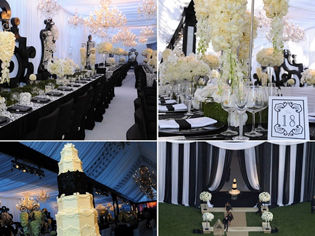 decoração casamento kardashian