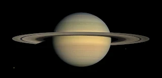 Saturn in natural colour as imaged by the Cassini spacecraft