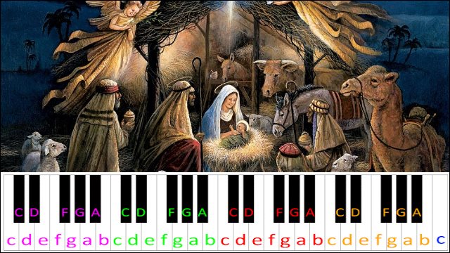 Away in a Manger Piano / Keyboard Easy Letter Notes for Beginners