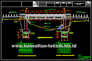 Gambar-Jembatan-Gelagar-Beton-Bertulang-Balok-T-Kelas-B-Bentang-18-Meter-Format-DWG-Autocad-01