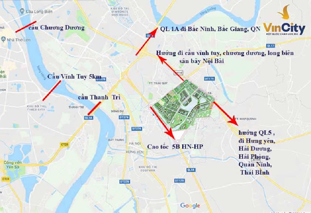 Liên kết vùng của dự án VinCity Gia Lâm