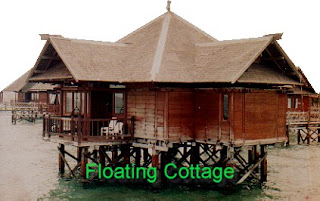 Floatting Cottage Pulau Ayer Outside View,Pulau Ayer Pulau Seribu Island Resort Jakarta tempat wisata alam nuansa alami di Kepulauan Seribu