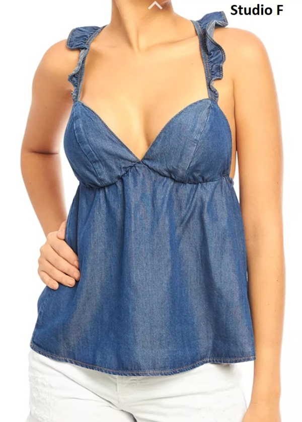 Blusa de copas de tiras con boleros Studio F