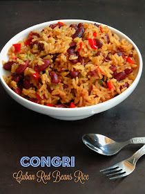 Vegetarian Cuban Red Beans Rice, Arroz Congri