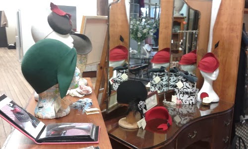 Hat display at Crago Mill