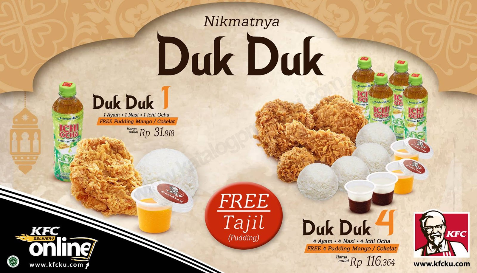 Daftar Menu dan Harga Paket Dukduk KFC Ramadhan 2017 