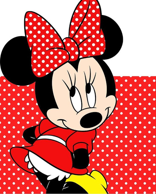 Funny Minnie Mouse Wallpaper Red Border
