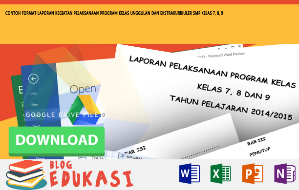 CONTOH FORMAT LAPORAN KEGIATAN PELAKSANAAN PROGRAM KELAS UNGGULAN DAN ...