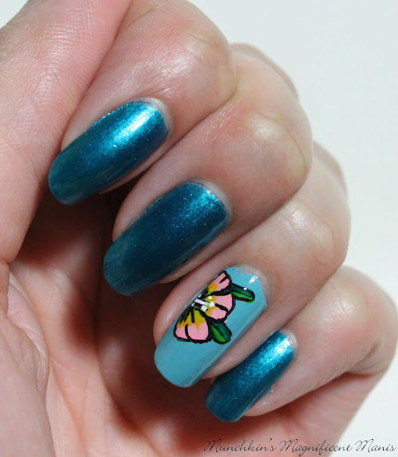 One Stroke Tropical Flower Design 