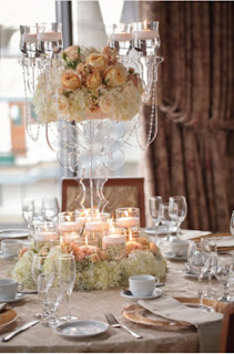 wedding reception candle centerpieces