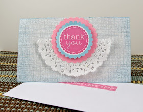 SRM Stickers Blog - Thank You Card Sets by Michelle  - #thankyou #stickers #doilies #punchedpieces #borders #take2 #cards