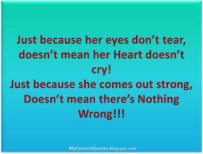 Just because her heart doesn't tear .....