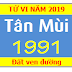 Tử Vi Tuổi Tân Mùi 1991 Năm 2019 Nam Mạng - Nữ Mạng