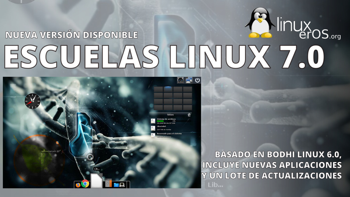 Escuelas Linux 7.0, ahora basado en Bodhi Linux 6.0