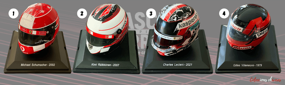 collezione caschi dei piloti ferrari