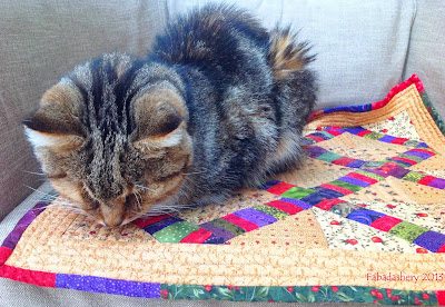 Sparky on 'Easy Street Parking Lo't Cat Mat Quilt