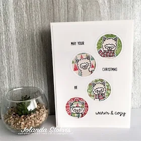 Sunny Studio Stamps: Alpaca Holiday Customer Card by Jolanda Stokvis