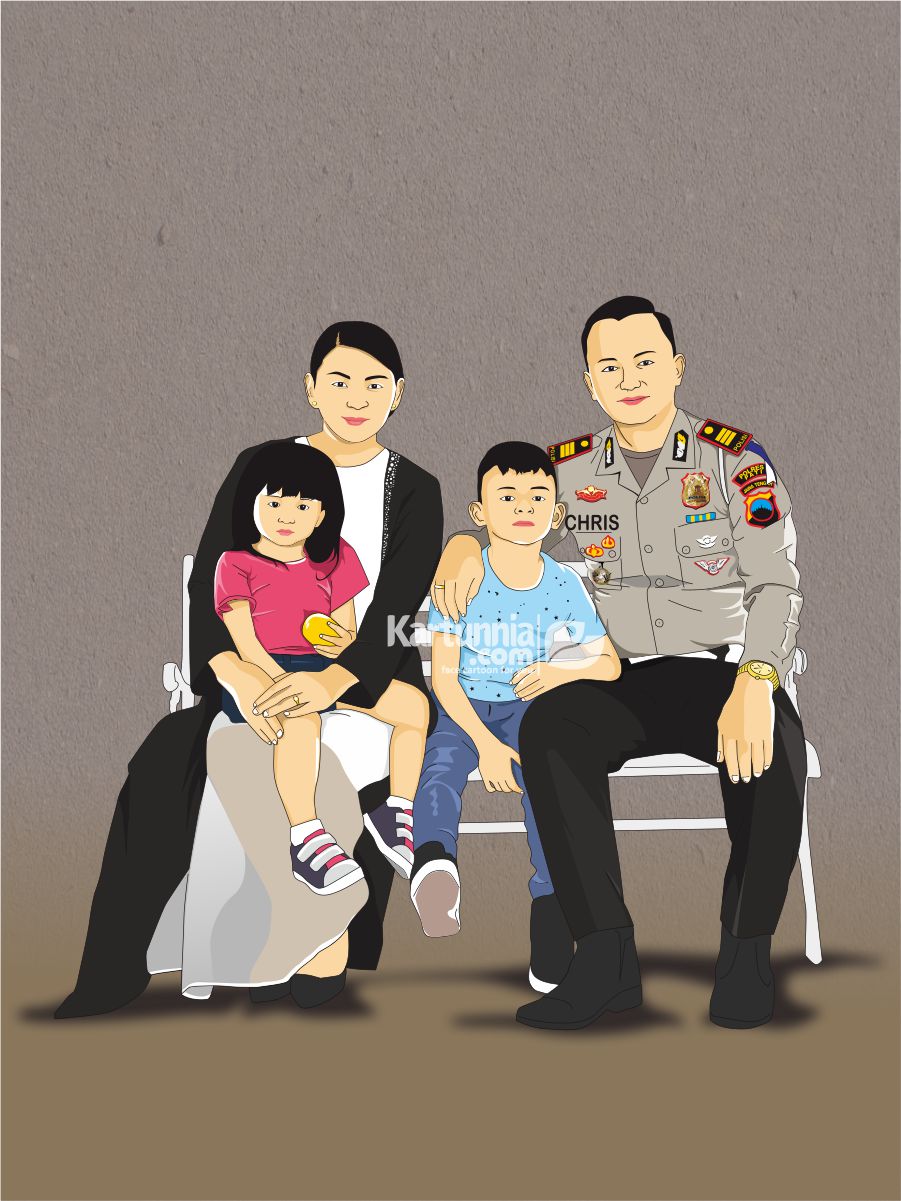 Kartun Vector Keluarga Polisi Kartunniacom